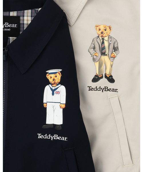 petit main(プティマイン)の「【TeddyBear】スイングジャケット(ブルゾン・キッズ・ネイビー/ライトベージュ・120cm/90cm/100cm/110cm/130cm)」の6枚目の写真
