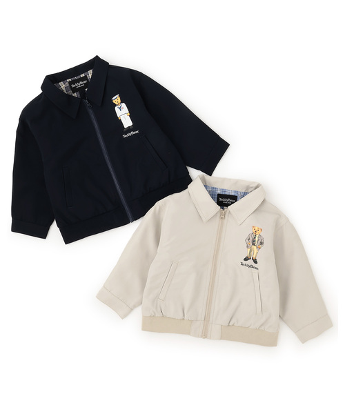 petit main(プティマイン)の「【TeddyBear】スイングジャケット(ブルゾン・キッズ・ネイビー/ライトベージュ・120cm/90cm/100cm/110cm/130cm)」の11枚目の写真