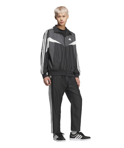 adidas(アディダス)の「アディダス adidas マストハブ ルーズフィット カラー ブロック メッシュライニング ウインドブレーカー ジャケット(ナイロンジャケット・メンズ・グリーン/ダークブルー/ブラック×グレー・M/L/LL)」の12枚目の写真