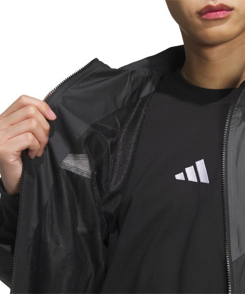 adidas(アディダス)の「アディダス adidas マストハブ ルーズフィット カラー ブロック メッシュライニング ウインドブレーカー ジャケット(ナイロンジャケット・メンズ・グリーン/ダークブルー/ブラック×グレー・M/L/LL)」の10枚目の写真