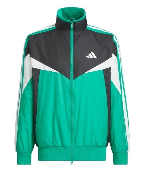 adidas(アディダス)の「アディダス adidas マストハブ ルーズフィット カラー ブロック メッシュライニング ウインドブレーカー ジャケット(ナイロンジャケット・メンズ・グリーン/ダークブルー/ブラック×グレー・M/L/LL)」の7枚目の写真