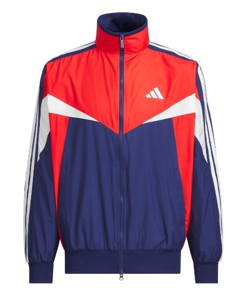 adidas(アディダス)の「アディダス adidas マストハブ ルーズフィット カラー ブロック メッシュライニング ウインドブレーカー ジャケット(ナイロンジャケット・メンズ・グリーン/ダークブルー/ブラック×グレー・M/L/LL)」の8枚目の写真
