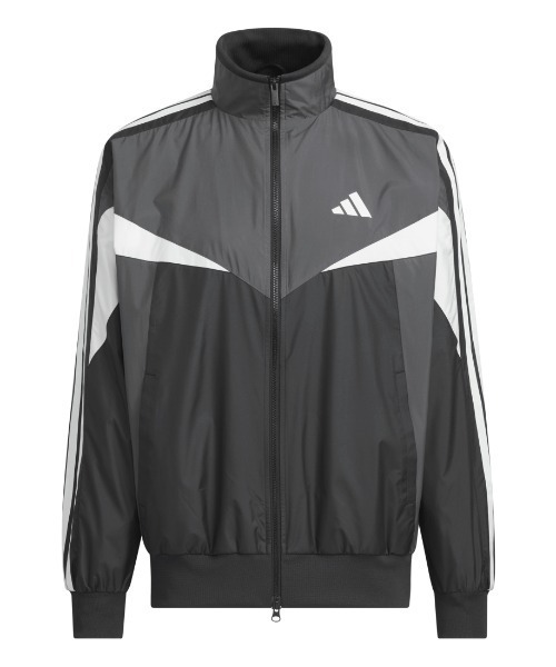 adidas(アディダス)の「アディダス adidas マストハブ ルーズフィット カラー ブロック メッシュライニング ウインドブレーカー ジャケット(ナイロンジャケット・メンズ・グリーン/ダークブルー/ブラック×グレー・M/L/LL)」の6枚目の写真