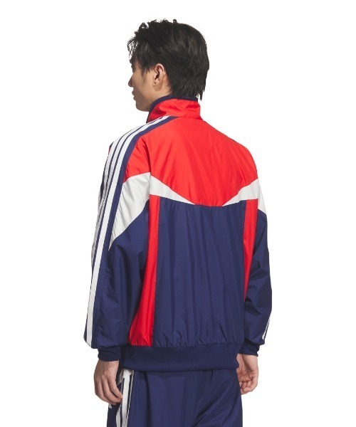 adidas(アディダス)の「アディダス adidas マストハブ ルーズフィット カラー ブロック メッシュライニング ウインドブレーカー ジャケット(ナイロンジャケット・メンズ・グリーン/ダークブルー/ブラック×グレー・M/L/LL)」の15枚目の写真