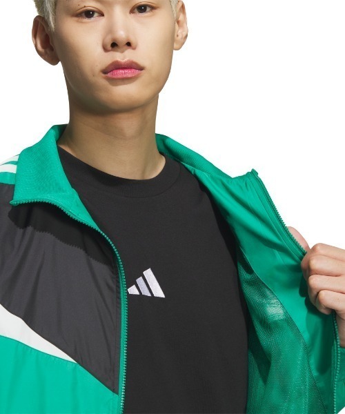 adidas(アディダス)の「アディダス adidas マストハブ ルーズフィット カラー ブロック メッシュライニング ウインドブレーカー ジャケット(ナイロンジャケット・メンズ・グリーン/ダークブルー/ブラック×グレー・M/L/LL)」の18枚目の写真