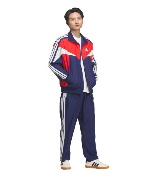 adidas(アディダス)の「アディダス adidas マストハブ ルーズフィット カラー ブロック メッシュライニング ウインドブレーカー ジャケット(ナイロンジャケット・メンズ・グリーン/ダークブルー/ブラック×グレー・M/L/LL)」の16枚目の写真