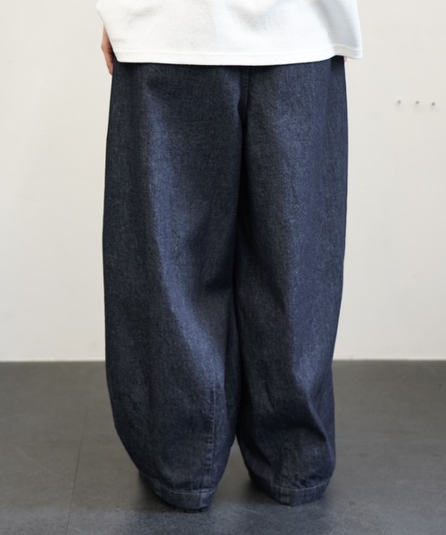 HARVESTY(ハーベスティ)の「HARVESTY / ハーベスティ BIG DENIM CIRCUS PANTS ONE WASH ビッグデニム サーカスパンツ ワンウォッシュ(デニムパンツ・レディース・インディゴブルー・0/1/2)」の6枚目の写真