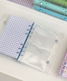 shopnikoniko（ショップニコニコ）の「シール帳 クリア 大きめ 大きいサイズ リフィル 10枚付 A6サイズ 透明 クリアシール帳（手帳/メモ帳）」