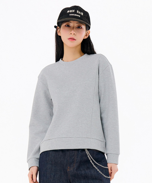 CHASECULT（チェイスカルト）の「女性 切り替え 変形 スウェット Tシャツ-FARG5165B0B（スウェット・レディース・チャコールグレー・90/85）」の2枚目の写真