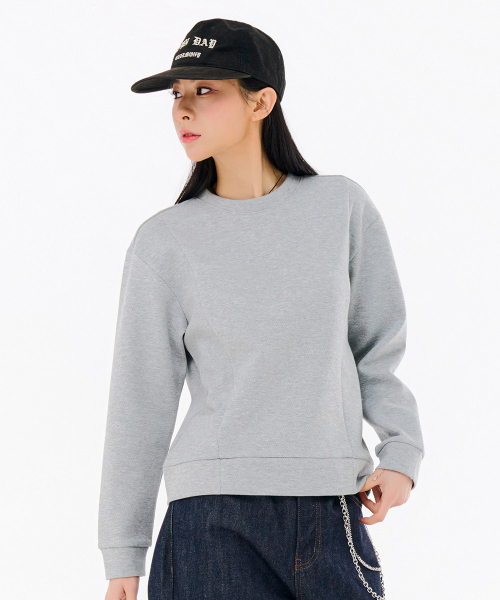 CHASECULT（チェイスカルト）の「女性 切り替え 変形 スウェット Tシャツ-FARG5165B0B（スウェット・レディース・チャコールグレー・90/85）」の4枚目の写真