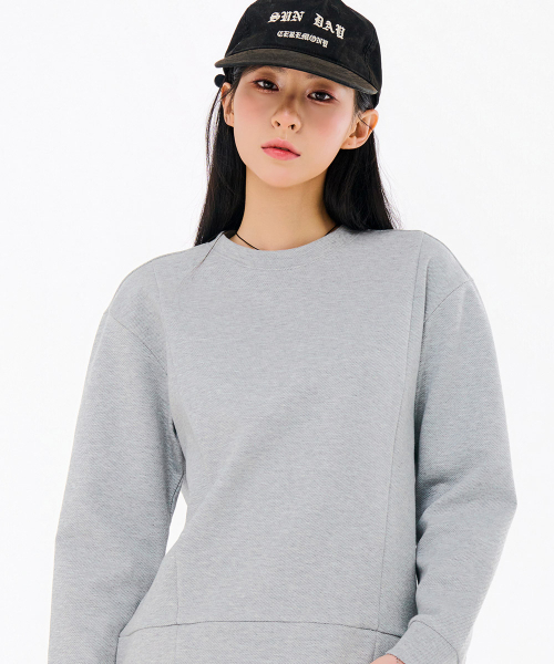 CHASECULT（チェイスカルト）の「女性 切り替え 変形 スウェット Tシャツ-FARG5165B0B（スウェット・レディース・チャコールグレー・90/85）」の5枚目の写真