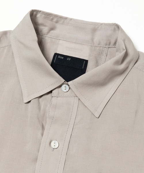 meanswhile(ミーンズワイル)の「Lyosell Lightweight Luggage SH(Tシャツ/カットソー・メンズ・グレー/グレー系/ネイビー・1(S)/2(M)/4(XL)/3(L))」の5枚目の写真