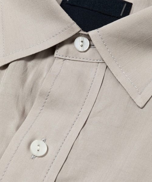 meanswhile(ミーンズワイル)の「Lyosell Lightweight Luggage SH(Tシャツ/カットソー・メンズ・グレー/グレー系/ネイビー・1(S)/2(M)/4(XL)/3(L))」の6枚目の写真