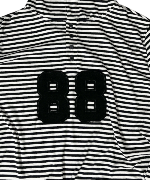SK8ER ROCK(スケーターロック)の「88 Stripe Henley Neck Hoodie ((ivory*black))(パーカー・レディース・その他・FREE)」の4枚目の写真
