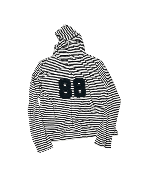 SK8ER ROCK(スケーターロック)の「88 Stripe Henley Neck Hoodie ((ivory*black))(パーカー・レディース・その他・FREE)」の7枚目の写真