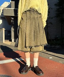 CIAOPANIC | 【ANTI WARP /アンチワープ】スカートレイヤードハーフデニムパンツ(デニムパンツ)