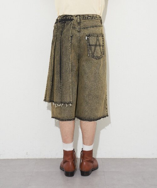 CIAOPANIC(チャオパニック)の「【ANTI WARP /アンチワープ】スカートレイヤードハーフデニムパンツ(デニムパンツ・レディース・イエロー/インディゴブルー・MEDIUM/LARGE)」の19枚目の写真