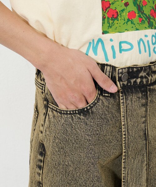 CIAOPANIC(チャオパニック)の「【ANTI WARP /アンチワープ】スカートレイヤードハーフデニムパンツ(デニムパンツ・レディース・イエロー/インディゴブルー・MEDIUM/LARGE)」の22枚目の写真