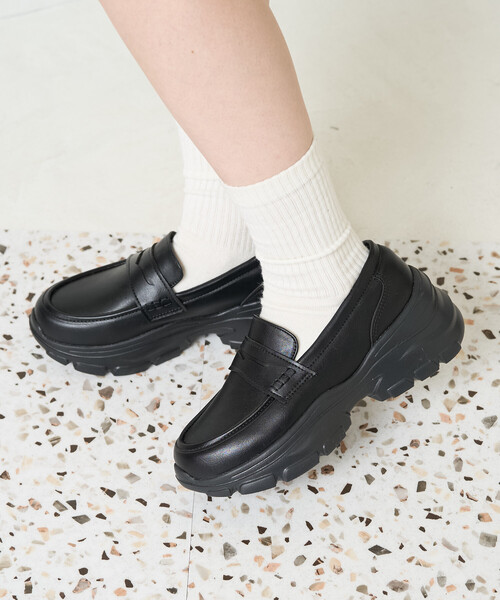 FREAK'S STORE（フリークスストア）の「限定展開　ローファー 厚底 スニーカー[36～38サイズ展開]（スニーカー・レディース・ブラウン/ブラック/ベージュ・38/36/37）」の4枚目の写真