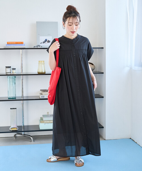 FREAK'S STORE（フリークスストア）の「限定展開　インドボイル ハシゴレース ボタン ノースリーブ ワンピース（ワンピース・レディース・モカ/ブラック/ブルー/オフホワイト/ラベンダー・SMALL/MEDIUM）」の20枚目の写真