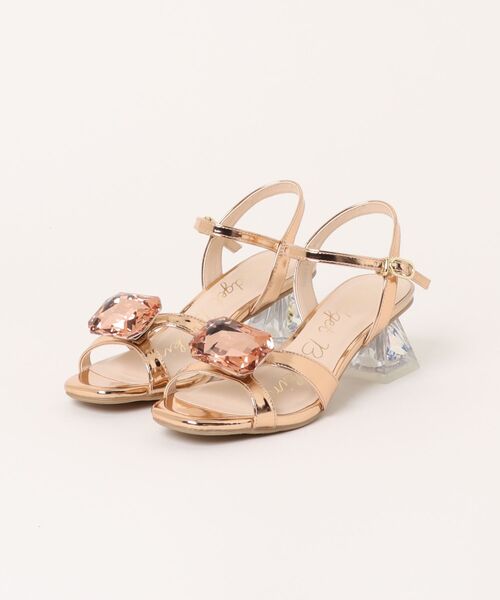 Bridget Birkin（ブリジットバーキン）の「【Bridget Birkin】ビッグビジューサンダル(562013)（サンダル・レディース・ピンク/ベージュ系その他/シルバー・23.5/23/22.5/24/24.5）」の2枚目の写真