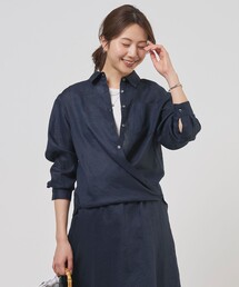 【WEB限定カラーあり・2way・セット着用可】リネン シャツ ブラウス