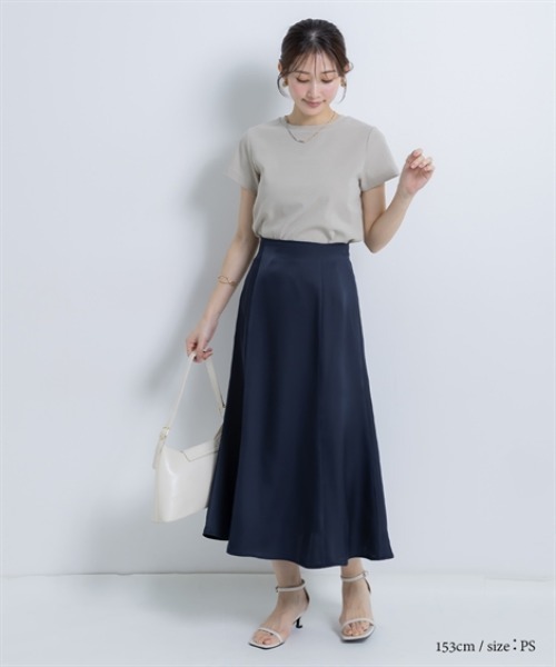 Petitjo(プッチージョ)の「小さいサイズ マーメイドスカート 低身長さん・小柄女性(スカート・レディース・グレイッシュベージュ/ダークネイビー・PL/PM/PS/PSS)」の12枚目の写真