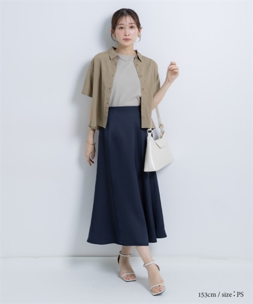 Petitjo(プッチージョ)の「小さいサイズ マーメイドスカート 低身長さん・小柄女性(スカート・レディース・グレイッシュベージュ/ダークネイビー・PL/PM/PS/PSS)」の14枚目の写真