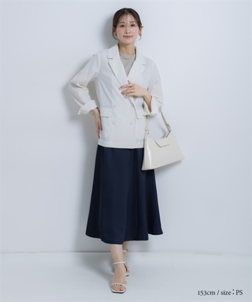 Petitjo(プッチージョ)の「小さいサイズ マーメイドスカート 低身長さん・小柄女性(スカート・レディース・グレイッシュベージュ/ダークネイビー・PL/PM/PS/PSS)」の17枚目の写真