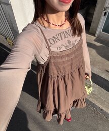 CIAOPANIC（チャオパニック）の「レーステープコットンチュニックキャミワンピース（チュニック）」