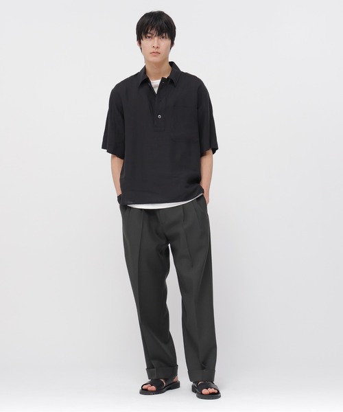 MARGARET HOWELL(マーガレットハウエル)の「SHIRTING LINEN(シャツ/ブラウス・メンズ・アイボリー/ブラック・LARGE/MEDIUM/SMALL)」の6枚目の写真