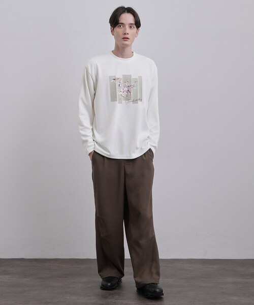 tk.TAKEO KIKUCHI(ティーケータケオキクチ)の「フロントフラワーカットソー(Tシャツ/カットソー・メンズ・ブルーグリーン/ブラック/ホワイト・04/03/02)」の5枚目の写真