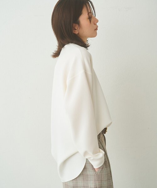 Whim Gazette（ウィムガゼット）の「刺繍Vガゼットプルオーバー（シャツ/ブラウス・レディース・ベージュ/オフホワイト・FREE）」の9枚目の写真