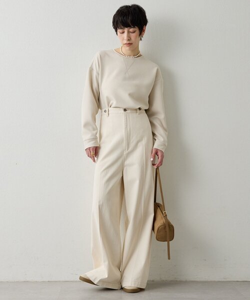 Whim Gazette（ウィムガゼット）の「刺繍Vガゼットプルオーバー（シャツ/ブラウス・レディース・ベージュ/オフホワイト・FREE）」の12枚目の写真