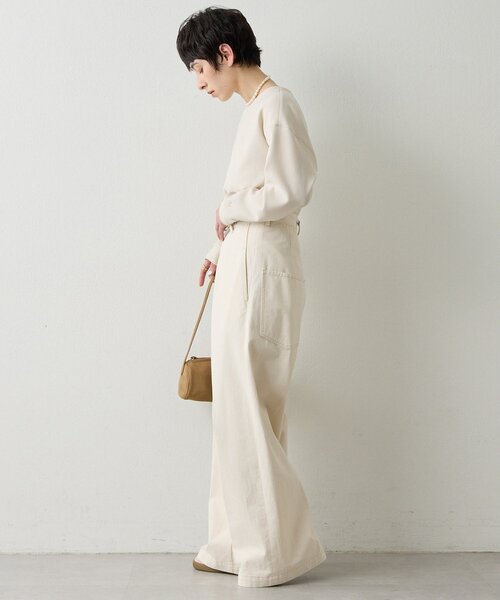 Whim Gazette（ウィムガゼット）の「刺繍Vガゼットプルオーバー（シャツ/ブラウス・レディース・ベージュ/オフホワイト・FREE）」の21枚目の写真