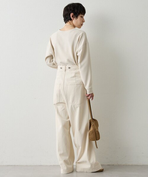 Whim Gazette（ウィムガゼット）の「刺繍Vガゼットプルオーバー（シャツ/ブラウス・レディース・ベージュ/オフホワイト・FREE）」の22枚目の写真