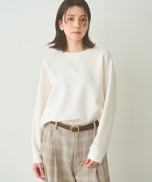 Whim Gazette（ウィムガゼット）の「刺繍Vガゼットプルオーバー（シャツ/ブラウス・レディース・ベージュ/オフホワイト・FREE）」の2枚目の写真