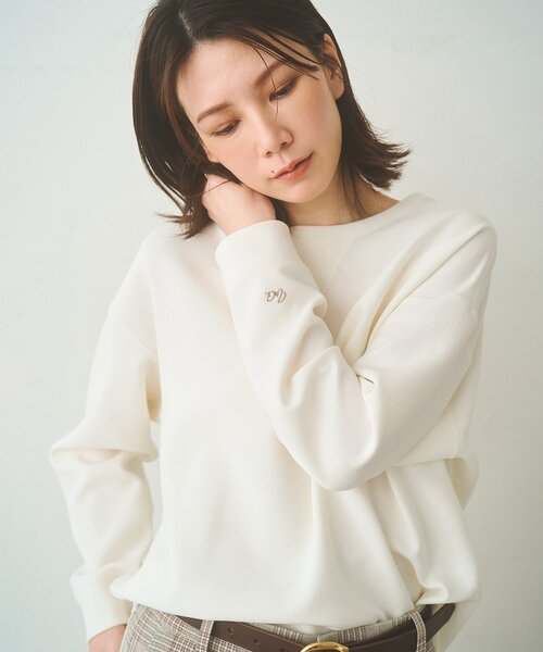 Whim Gazette（ウィムガゼット）の「刺繍Vガゼットプルオーバー（シャツ/ブラウス・レディース・ベージュ/オフホワイト・FREE）」の3枚目の写真