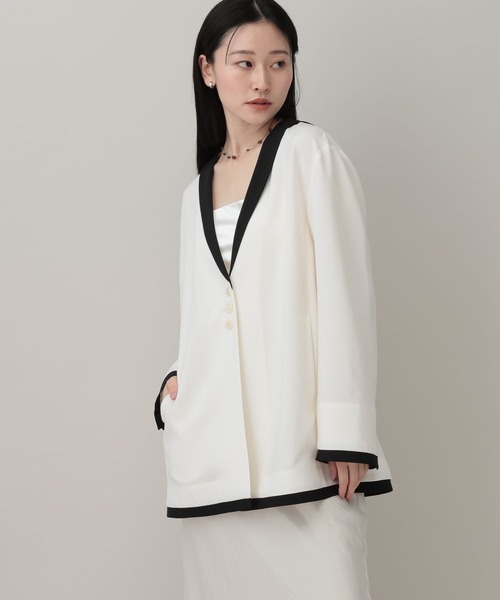 A part by(アパートバイ)の「セーラーカラージャケット(テーラードジャケット・レディース・ベージュ/アイボリー・FREE)」の5枚目の写真