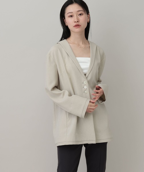 A part by(アパートバイ)の「セーラーカラージャケット(テーラードジャケット・レディース・ベージュ/アイボリー・FREE)」の12枚目の写真