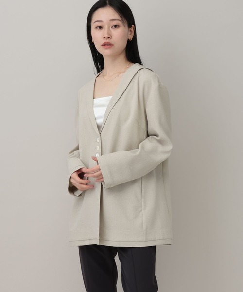 A part by(アパートバイ)の「セーラーカラージャケット(テーラードジャケット・レディース・ベージュ/アイボリー・FREE)」の13枚目の写真