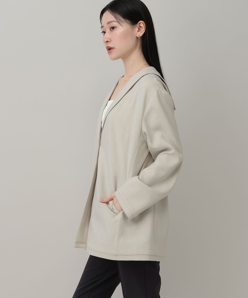 A part by(アパートバイ)の「セーラーカラージャケット(テーラードジャケット・レディース・ベージュ/アイボリー・FREE)」の14枚目の写真