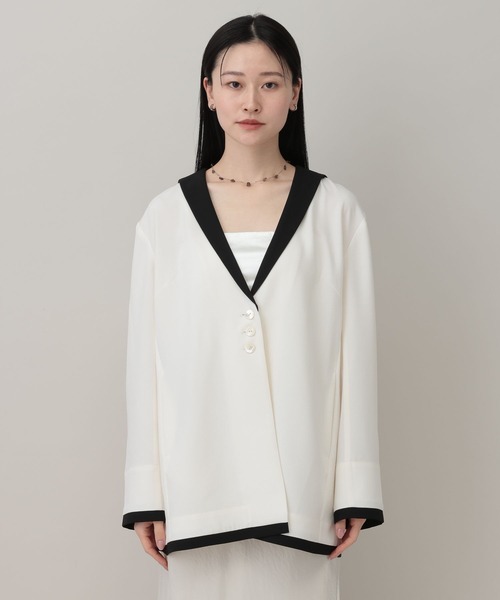 A part by(アパートバイ)の「セーラーカラージャケット(テーラードジャケット・レディース・ベージュ/アイボリー・FREE)」の16枚目の写真