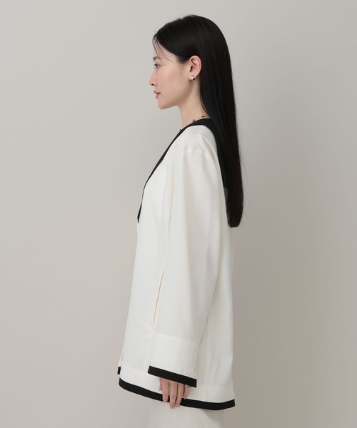 A part by(アパートバイ)の「セーラーカラージャケット(テーラードジャケット・レディース・ベージュ/アイボリー・FREE)」の17枚目の写真