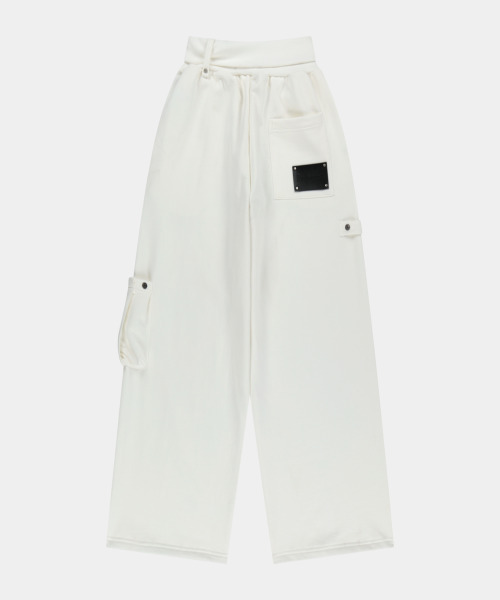 ETRE AU SOMMET（エトレオソメ）の「Rib Terry Pocket Sweat Pants (IVORY)（スウェットパンツ・レディース・ホワイト・FREE）」の2枚目の写真