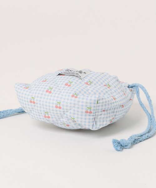 TONE SELECT GOODS（トーンセレクトグッズ）の「【urge select】ギンガムチェック×チェリー柄 キルティング 巾着ポーチ（ポーチ・レディース・ブラック/レッド/グリーン/ブルー/ベビーピンク・FREE）」の8枚目の写真
