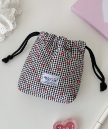 TONE SELECT GOODS | 【urge select】ギンガムチェック×チェリー柄 キルティング 巾着ポーチ(ポーチ)