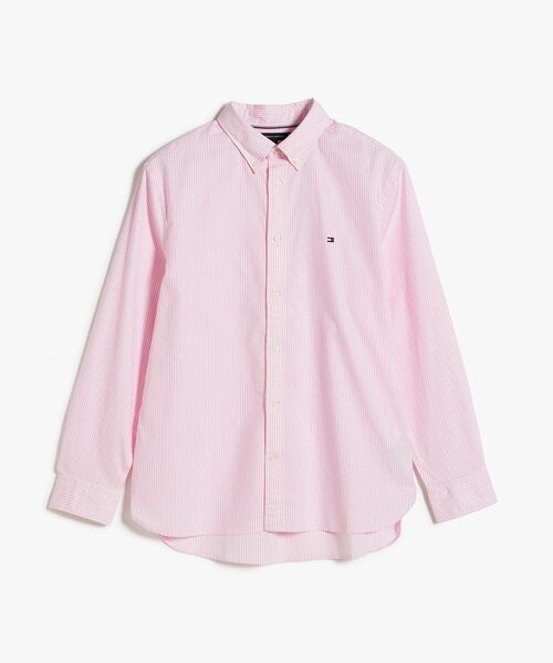 TOMMY HILFIGER（トミーヒルフィガー）の「ライトオックスフォードストライプシャツ（シャツ/ブラウス・メンズ・グレー/ピンク・MEDIUM/LARGE/X-LARGE/SMALL）」の7枚目の写真