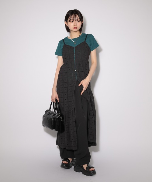 PAGEBOY(ページボーイ)の「ヴィンテージレースキャミワンピース 【1枚でも重ねても使える】(ワンピース・レディース・オフホワイト/ブラック・FREE)」の13枚目の写真