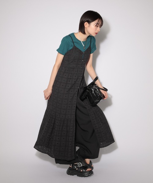 PAGEBOY(ページボーイ)の「ヴィンテージレースキャミワンピース 【1枚でも重ねても使える】(ワンピース・レディース・オフホワイト/ブラック・FREE)」の15枚目の写真